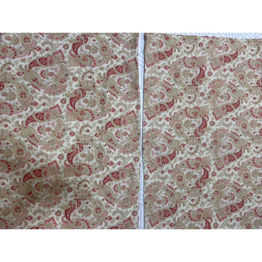 Pottery Barn Rare Paisley 2 Pillowcases Flat Sheet 100X80 Queen Full Fall